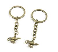 5 Pieces Antique Bronze Tone Keychain Keyring Jewellery Clasps Suppliers M4FU6P Aladdin Genie Magic Lamp