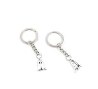 5 Pieces Antique Silver Tone Keychain Keyring Keytag F9BK8C Ghost Key Chain Ring Tag Jewelry Making Charms