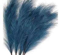 5 Pieces Artificial Pampa Grass 39 Inch 100 cm Bouquet DIY Vase New Year Holiday Wedding Party Home Decoration Simulation Flower Reed (blue)