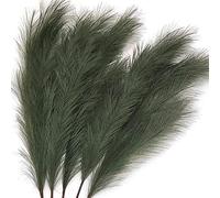 5 Pieces Artificial Pampa Grass 39 Inch 100 cm Bouquet DIY Vase New Year Holiday Wedding Party Home Decoration Simulation Flower Reed (green)