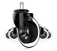 5 pieces/batch 3-inch M11*22mm electrophoretic PU wheel/swivel chair wheel/office chair wheel/polyurethane caster