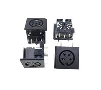 5 pieces/batch S terminal 3/4/5/6/7/8P pin/core male connector female connector plug computer keyboard mouse socket(PCB Panel Mount,5P)