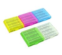 5 Pieces Battery Storage Case Colorful Battery Holder Box Aa/aaa Cell Battery Storage Case Holder Box Plastic Battery Case