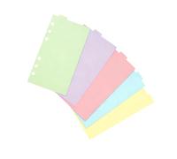 5 Pieces Bright Colored Tab Inserts for Notebooks and Files Strong Sheet Parts for Sorting Documents Writable Divider Pages