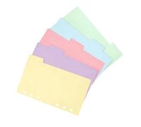 5 Pieces Bright Colored Tab Inserts for Notebooks and Files Strong Sheet Parts for Sorting Documents Writable Divider Pages