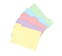 5 Pieces Bright Colored Tab Inserts for Notebooks and Files Strong Sheet Parts for Sorting Documents Writable Divider Pages