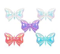 5 Pieces Butterfly Balloons 25.6 Inches Aluminum Foil Butterfly Shape Ceremonies Party Decorations for Wedding Funeral Birthday Engagement Party Decoration Supplies (5PCS-A)