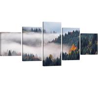 5 Pieces Canvas Wall Art Prints Modern Picture Mountain Green Mountain Landscape Artwork Paintings For Bedroom Living Room Kitchen Home Wall Decoration Paintings Xxl/Frameless 200 X 100-1367142460