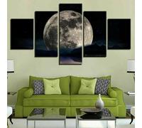 5 Pieces Canvas Wall Art Prints Modern Picture Mountain Green Mountain Landscape Artwork Paintings For Bedroom Living Room Kitchen Home Wall Decoration Paintings Xxl/Frameless 200 X 100-3990921871