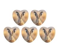 5 Pieces Car Air Freshener A Brown Hare Printed Car Aromatherapy Tablets Scented Cards Hanging Scented Cards Rearview Mirror Pendant