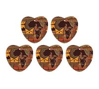 5 Pieces Car Air Freshener African Map Ethnic Pattern Printed Car Aromatherapy Tablets Scented Cards Hanging Scented Cards Rearview Mirror Pendant