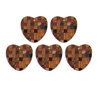 5 Pieces Car Air Freshener African Style Patchwork Printed Car Aromatherapy Tablets Scented Cards Hanging Scented Cards Rearview Mirror Pendant