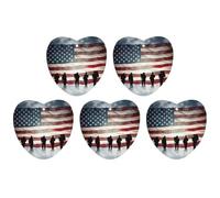 5 Pieces Car Air Freshener American Flag Veterans Day Printed Car Aromatherapy Tablets Scented Cards Hanging Scented Cards Rearview Mirror Pendant