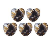 5 Pieces Car Air Freshener Bear on The Branch Printed Car Aromatherapy Tablets Scented Cards Hanging Scented Cards Rearview Mirror Pendant