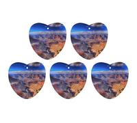 5 Pieces Car Air Freshener Beauty Grand Canyon Printed Car Aromatherapy Tablets Scented Cards Hanging Scented Cards Rearview Mirror Pendant