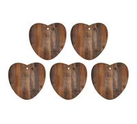 5 Pieces Car Air Freshener Brown Wooden Printed Car Aromatherapy Tablets Scented Cards Hanging Scented Cards Rearview Mirror Pendant