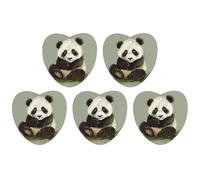 5 Pieces Car Air Freshener Cute Little Panda Printed Car Aromatherapy Tablets Scented Cards Hanging Scented Cards Rearview Mirror Pendant