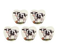 5 Pieces Car Air Freshener Dairy Cow Printed Car Aromatherapy Tablets Scented Cards Hanging Scented Cards Rearview Mirror Pendant