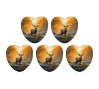 5 Pieces Car Air Freshener Deer in The Grass Printed Car Aromatherapy Tablets Scented Cards Hanging Scented Cards Rearview Mirror Pendant