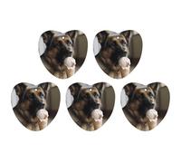 5 Pieces Car Air Freshener Dog Who Likes Ice Cream Printed Car Aromatherapy Tablets Scented Cards Hanging Scented Cards Rearview Mirror Pendant