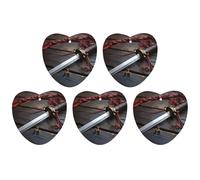 5 Pieces Car Air Freshener Knife on The Floor Printed Car Aromatherapy Tablets Scented Cards Hanging Scented Cards Rearview Mirror Pendant