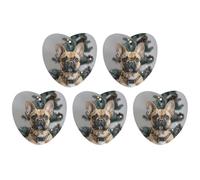 5 Pieces Car Air Freshener Light Brown Dog Printed Car Aromatherapy Tablets Scented Cards Hanging Scented Cards Rearview Mirror Pendant