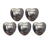 5 Pieces Car Air Freshener Love from New York Printed Car Aromatherapy Tablets Scented Cards Hanging Scented Cards Rearview Mirror Pendant