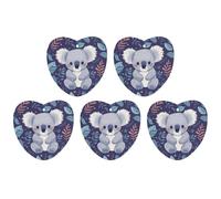 5 Pieces Car Air Freshener Lovely Koala Printed Car Aromatherapy Tablets Scented Cards Hanging Scented Cards Rearview Mirror Pendant