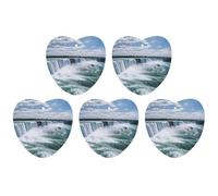5 Pieces Car Air Freshener Niagara Falls Printed Car Aromatherapy Tablets Scented Cards Hanging Scented Cards Rearview Mirror Pendant