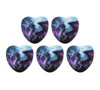 5 Pieces Car Air Freshener Purple Dragon Purple Moon Printed Car Aromatherapy Tablets Scented Cards Hanging Scented Cards Rearview Mirror Pendant