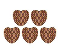 5 Pieces Car Air Freshener Shining Overlook Printed Car Aromatherapy Tablets Scented Cards Hanging Scented Cards Rearview Mirror Pendant