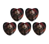 5 Pieces Car Air Freshener Spartan Helmet Printed Car Aromatherapy Tablets Scented Cards Hanging Scented Cards Rearview Mirror Pendant
