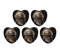 5 Pieces Car Air Freshener Spartan Warrior Helmet Printed Car Aromatherapy Tablets Scented Cards Hanging Scented Cards Rearview Mirror Pendant