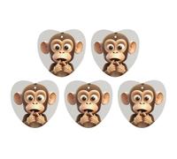 5 Pieces Car Air Freshener The Silent Monkey Printed Car Aromatherapy Tablets Scented Cards Hanging Scented Cards Rearview Mirror Pendant