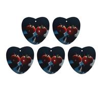 5 Pieces Car Air Freshener Tomatoes on The Table Printed Car Aromatherapy Tablets Scented Cards Hanging Scented Cards Rearview Mirror Pendant