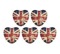 5 Pieces Car Air Freshener Vintage Union Jack British Flag Printed Car Aromatherapy Tablets Scented Cards Hanging Scented Cards Rearview Mirror Pendant