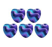 5 Pieces Car Air Freshener Wavy Purple Printed Car Aromatherapy Tablets Scented Cards Hanging Scented Cards Rearview Mirror Pendant
