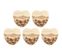 5 Pieces Car Air Freshener West Desert Cowboys Riding Printed Car Aromatherapy Tablets Scented Cards Hanging Scented Cards Rearview Mirror Pendant