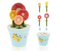 5 Pieces Ceramic Measuring Spoons Set in Pot Organiser Cute Measuring Cups and Spoons Set Reusable Baking Measurings Spoon for Kitchen Dry Wet Liquid Ingredient 1/4 TSP 1/2 TSP 1tsp 1 Tbsp