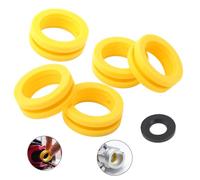 5 Pieces CO2 Cylinder Sealing Gaskets for Soda stream Spare Parts Duo Art CO2 Adapter Trapezoidal Thread TR21-4 for Soda stream Gaskets Ring + 1 Piece Rubber Hose Rings