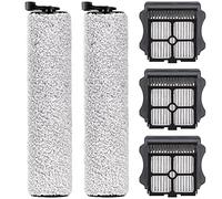 (5 Pieces) Compatible for Tineco Floor One S3/ iFloor 3 Vacuum Cleaner Parts Kit, Replacement Accessories for Wet Dry Cordless Cleaner Models, 2 Brush Rollers + 3 HEPA Filters