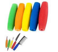 5 Pieces Crochet Hooks Grips Foam Handle Sleeve for Parkinson's Arthritis Aids for Hands for Thin-Handled Tableware Knitting Crochet Hooks Pens and Toothbrushes
