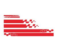 5 Pieces Custom Car Side Sticker Auto Body Rearview Mirror Racing Sports Decals, Car Truck DIY Decal Stripe Stickers Decoration, Automotive Parts (White)