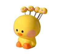 (5 Pieces) Cute Cartoon Stainless Steel Fruit Fork for Cake Fruit Dessert Fork Set for Home (Chicken)