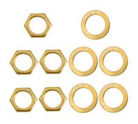 5 Pieces Electric Guitar Bass Jack Output Socket Nuts Washers Gold
