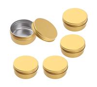 5 Pieces Empty Makeup Aluminium Pot Jar Tin Lip Balm Container Storage Box 100ml