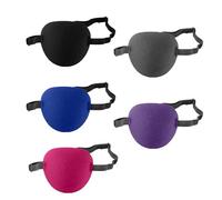5 Pieces Eye Patches for Adults,Adjustable Comfortable Medical Eyes Patch,Vision Training & Recovery After Surgery Mask,Soft Blindfolds for Sleep Shield Amblyopia Eyepatch,Pirate Costume Cosplay