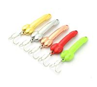 5 Pieces Fishing Spoons Lure for Trout Bass Salmon,Treble Hooks Spinning Lures,Hard Metal Zinc Alloy Fishing Hooks,Fishing Tackles Spoon Spinner Baits kit for Freshwater Saltwat (0.70OZ)
