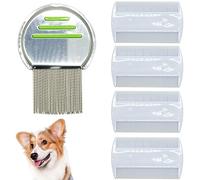 5 Pieces Flea Lice Combs, Metal Head Lice Combs Grooming Lice Removal Combs Plastic Stainless Steel Nit Combs For Kids Adults Pets Dog Long Fine Thick Hair