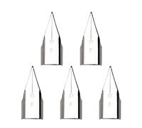 5 Pieces for Pen Nibs Replacement Straight Nib Fit for Most Fountain Pens 0.5mm 0.38mm Optional for ADU Nib Replacement